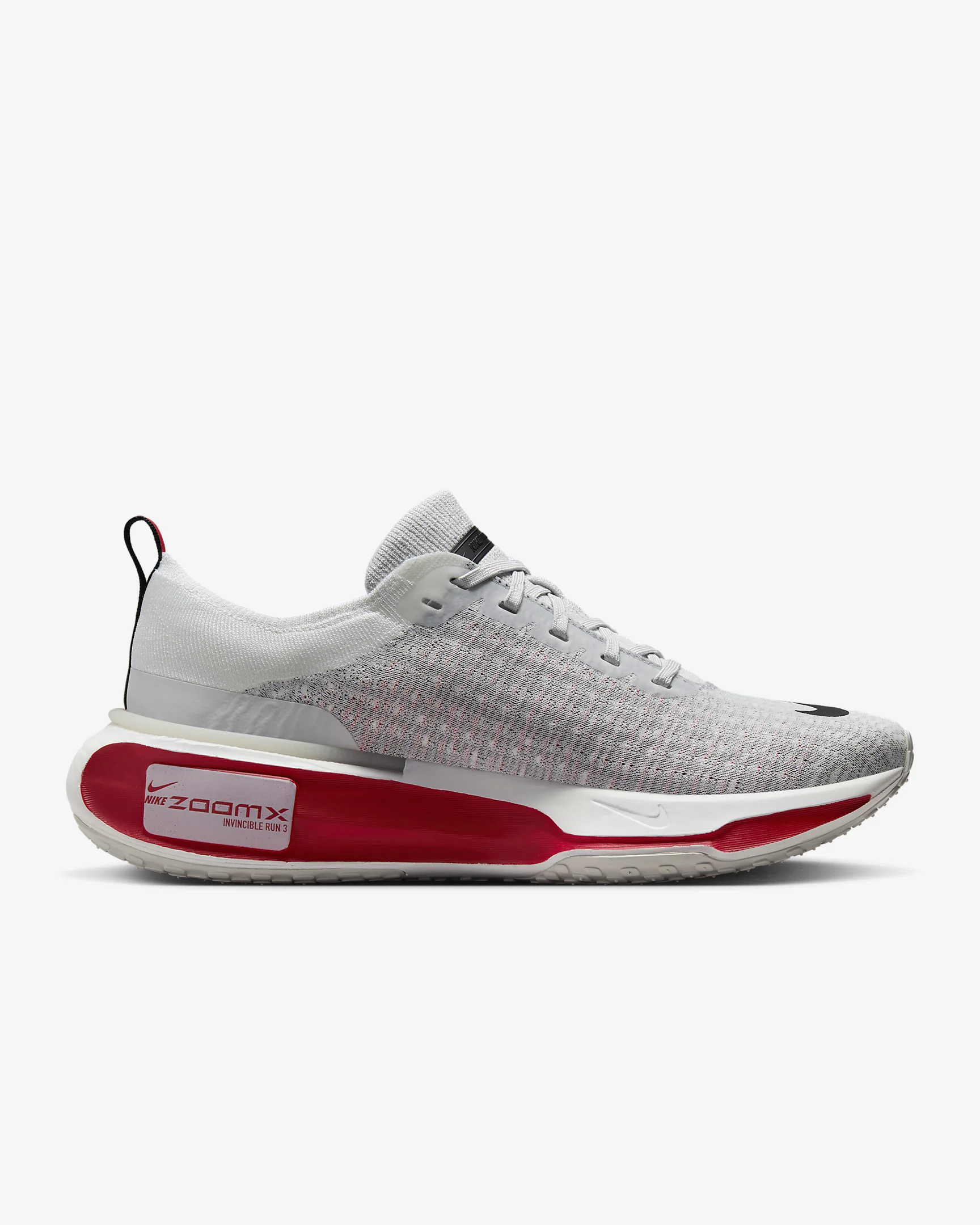 Nike Men's ZoomX Invincible Run Flyknit 3 White/Black/Fire Red