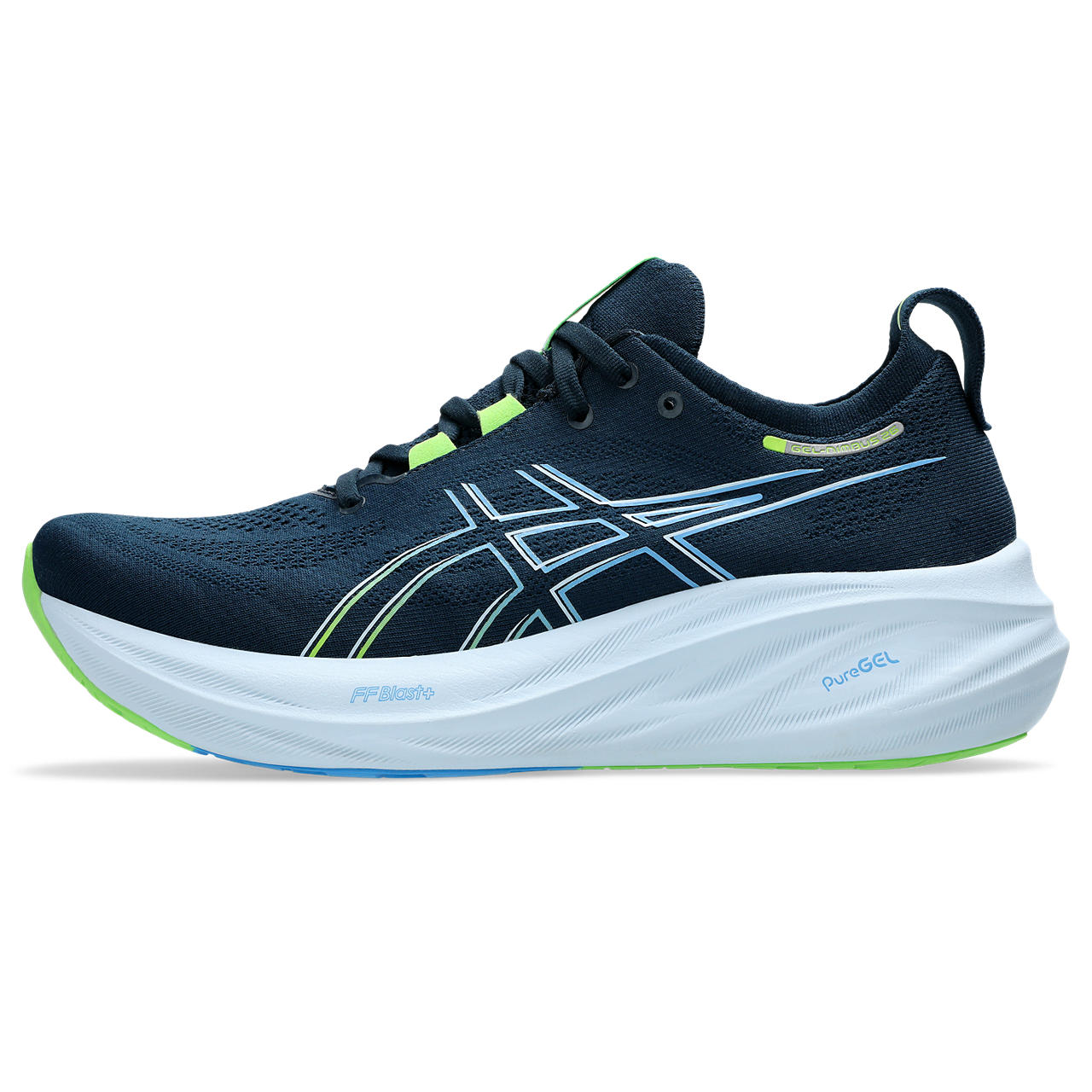 Men's ASICS Gel-Nimbus 26 - French Blue/Yellow