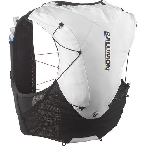 SALOMON ADV SKIN 12 フラスク付き Salomon ADV Skin 12 Set - Race Flag White/Black