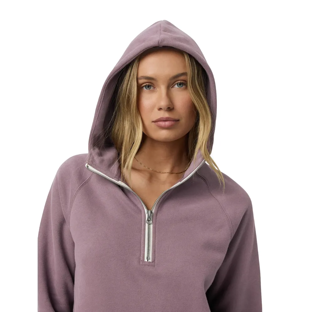 Women's Vuori Restore Half Zip Hoodie - Elderberry