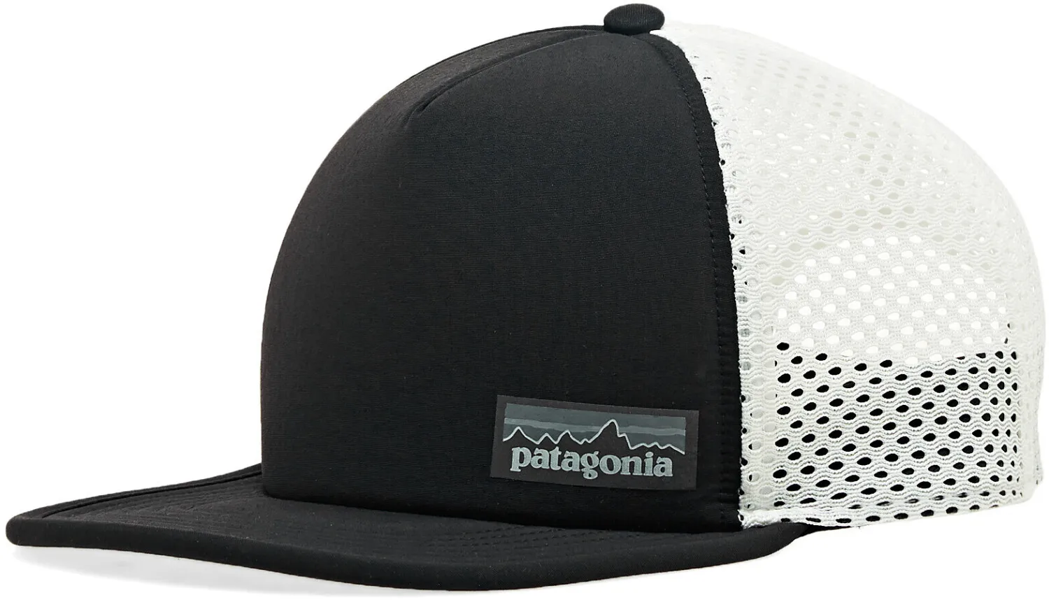Patagonia Black and White Trucker Hat Patagonia P 6 Logo LoPro Trucker Cap - white, orange (white  main image 2