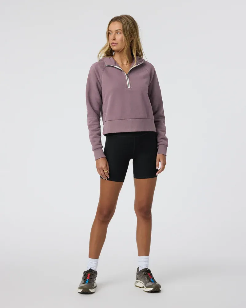 Women's Vuori Restore Half Zip Hoodie - Elderberry