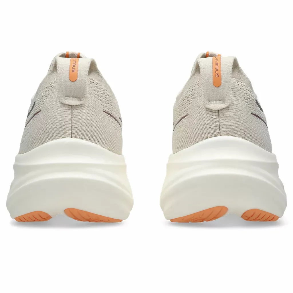 Women's ASICS Gel-Nimbus 26 - Oatmeal/Orange